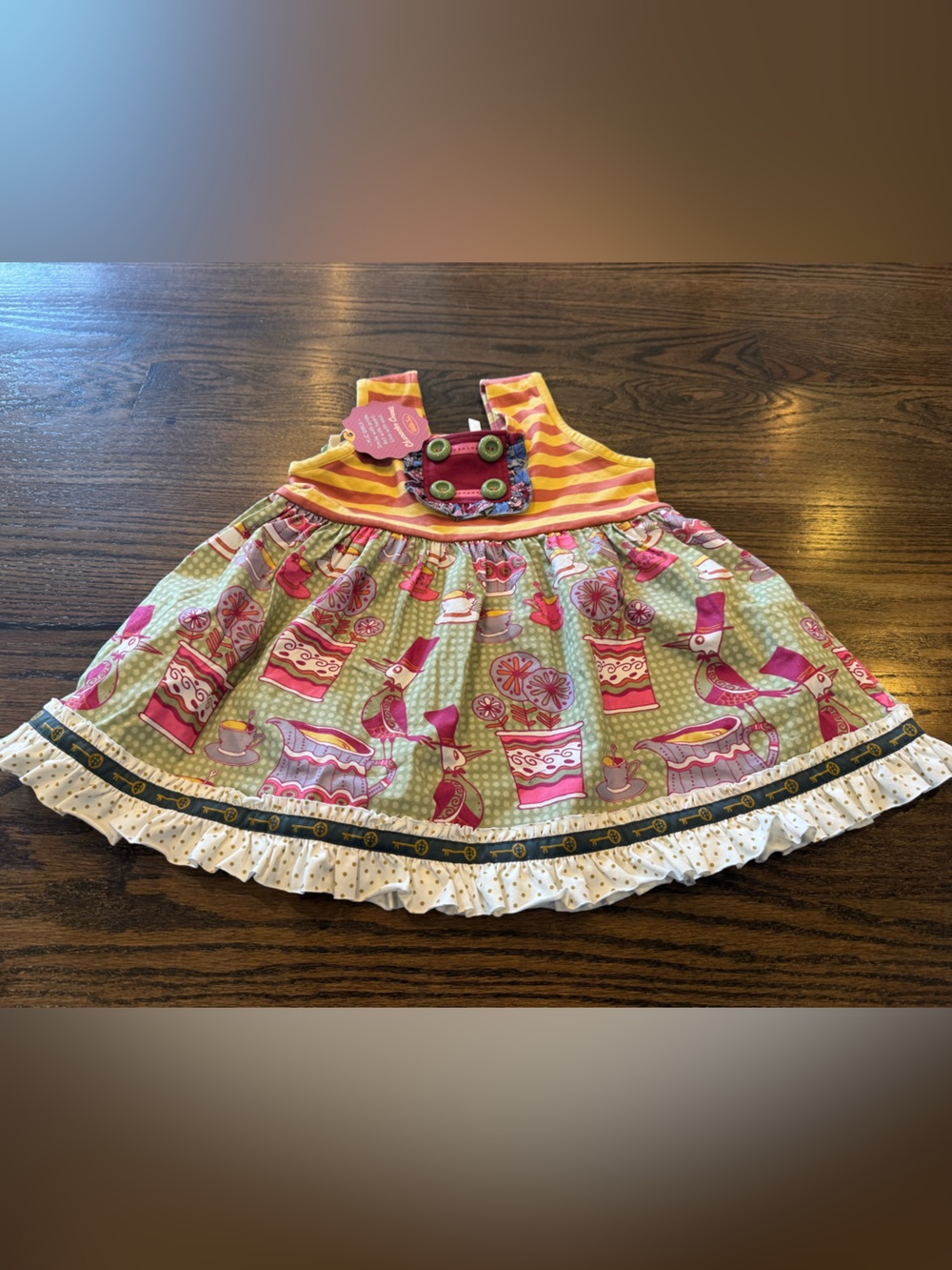 Matilda Jane Character Counts Sara Tea Time Top size 6 NWT